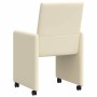 Sillas de comedor 2 pcs Crema 57 x 66 x 94 cm Cuero sintético