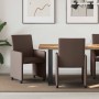 Sillas de Comedor con Ruedas 2 pcs Marrón 57 x 66 x 94 cm en Sillas de comedor | Comprar online en Foro24