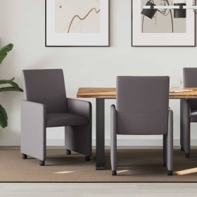 Sillas de Comedor con Ruedas 2 pcs Gris 57 x 66 x 94 cm en Sillas de comedor | Comprar online en Foro24