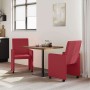 Sillas de Comedor con Ruedas con ruedas 2 pcs Rojo vino tinto en Sillas de comedor | Comprar online en Foro24