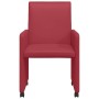 Sillas de Comedor con Ruedas con ruedas 2 pcs Rojo vino tinto en Sillas de comedor | Comprar online en Foro24