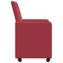 Sillas de Comedor con Ruedas con ruedas 2 pcs Rojo vino tinto en Sillas de comedor | Comprar online en Foro24