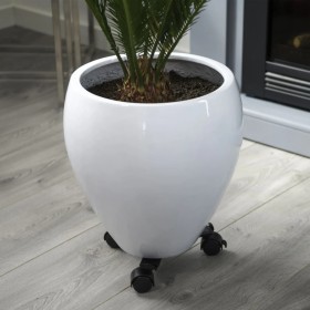 Nature Soporte para plantas con ruedas regulable 3 brazos metal