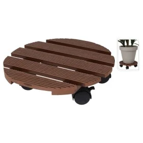 ProGarden Pflanzenständer mit Rollen rund braun 29 cm von ProGarden, Topfständer - Ref: Foro24-446745, Preis: 25,00 €, Rabatt: %