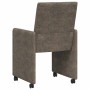 Sillas de comedor con ruedas 2 pcs Gris oscuro 57 x 66 x 94 cm