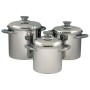 Eurotrail Batería de cocina Glasgow 3 piezas acero inoxidable