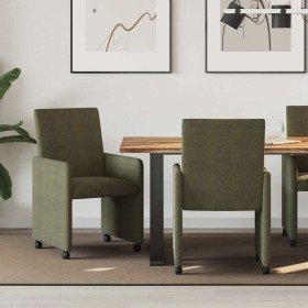 Sillas de comedor 2 pcs Verde ejército 57 x 66 x 94 cm