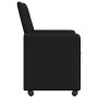 Sillas de comedor con ruedas 2 pcs Negro 58 x 65 x 94 cm tela