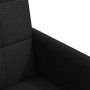 Sillas de comedor con ruedas 2 pcs Negro 58 x 65 x 94 cm tela