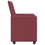 Sillas de comedor 2 pcs Rojo vino tinto 58 x 65 x 94 cm tela