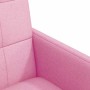 Sillas de comedor con ruedas 2 pcs Rosa 58 x 65 x 94 cm tela