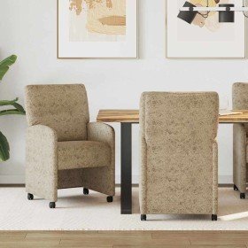 Sillas de Comedor con Ruedas 2 pcs Gris claro 57 x 67 x 95 cm en Sillas de comedor | Comprar online en Foro24