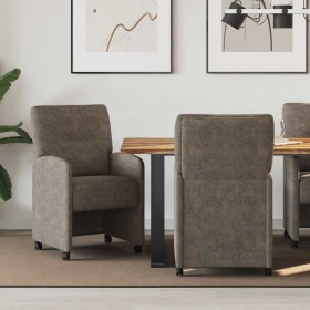 Sillas de Comedor con Ruedas 2 pcs Gris oscuro 57 x 67 x 95 cm en Sillas de comedor | Comprar online en Foro24