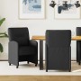 Sillas de comedor con ruedas 2 pcs Negro 57 x 67 x 95 cm tela