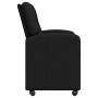 Sillas de comedor con ruedas 2 pcs Negro 57 x 67 x 95 cm tela