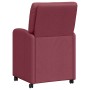 Sillas de comedor 2 pcs Rojo vino tinto 57 x 67 x 95 cm tela