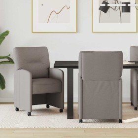 Sillas de Comedor con Ruedas 2 pcs Taupé 57 x 67 x 95 cm tela en Sillas de comedor | Comprar online en Foro24