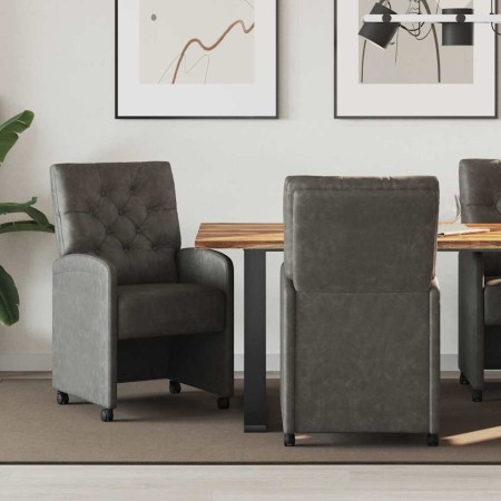 Sillas de Comedor con Ruedas 2 pcs Negro 58 x 67 x 97 cm en Sillas de comedor | Comprar online en Foro24