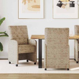 Sillas de Comedor con Ruedas 2 pcs Gris claro 58 x 67 x 97 cm en Sillas de comedor | Comprar online en Foro24