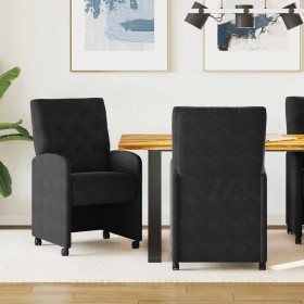 Sillas de comedor 2 pcs Negro 58 x 67 x 97 cm Terciopelo