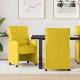 Sillas de comedor 2 pcs Amarillo 58 x 67 x 97 cm Terciopelo