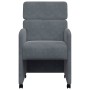 Sillas de comedor 2 pcs Gris oscuro 58 x 65 x 98 cm Terciopelo