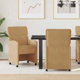 Sillas de Comedor con Ruedas 2 pcs Marrón 58 x 65 x 98 cm en Sillas de comedor | Comprar online en Foro24