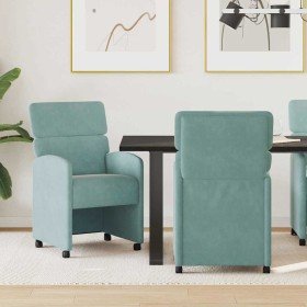 Sillas de Comedor con Ruedas 2 pcs Verde mar 58 x 65 x 98 cm en Sillas de comedor | Comprar online en Foro24