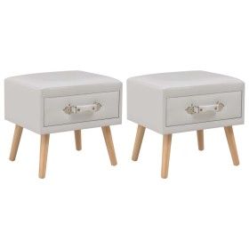 Nightstands 2 units 40x35x40 cm white synthetic leather by vidaXL, Nightstands - Ref: Foro24-276380, Price: 102,11 €, Discoun...