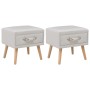 Nachttische 2 Einheiten 40x35x40 cm weißes Kunstleder von vidaXL, Nachttische - Ref: Foro24-276380, Preis: 102,11 €, Rabatt: %