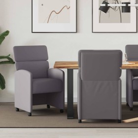Sillas de Comedor con Ruedas 2 pcs Gris 58 x 65 x 98 cm en Sillas de comedor | Comprar online en Foro24