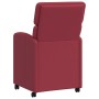 Sillas de Comedor con Ruedas con ruedas 2 pcs Rojo vino tinto en Sillas de comedor | Comprar online en Foro24