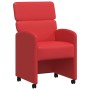 Sillas de comedor 2 pcs Rojo 58 x 65 x 98 cm Cuero sintético