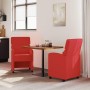 Sillas de comedor 2 pcs Rojo 58 x 65 x 98 cm Cuero sintético