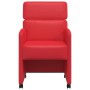 Sillas de comedor 2 pcs Rojo 58 x 65 x 98 cm Cuero sintético