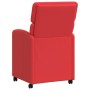 Sillas de comedor 2 pcs Rojo 58 x 65 x 98 cm Cuero sintético
