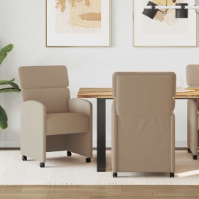 Sillas de Comedor con Ruedas 2 pcs Capuchino 58 x 65 x 98 cm en Sillas de comedor | Comprar online en Foro24