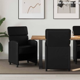 Sillas de Comedor con Ruedas 2 pcs Negro 58 x 65 x 98 cm en Sillas de comedor | Comprar online en Foro24
