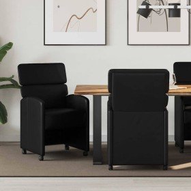 Sillas de Comedor con Ruedas 2 pcs Negro 58 x 65 x 98 cm en Sillas de comedor | Comprar online en Foro24