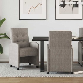 Sillas de comedor 2 pcs Gris 57 x 67 x 98 cm Cuero sintético