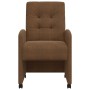 Sillas de comedor con ruedas 2 pcs Marrón 57 x 67 x 98 cm