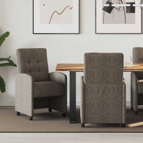 Sillas de Comedor con Ruedas 2 pcs Gris oscuro 57 x 67 x 98 cm en Sillas de comedor | Comprar online en Foro24