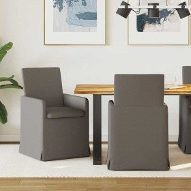 Sillas de comedor 2 pcs Gris claro 57 x 67 x 95 cm Lino en Sillas de comedor | Comprar online en Foro24