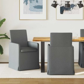 Sillas de comedor 2 pcs Gris oscuro 57 x 67 x 95 cm tela en Sillas de comedor | Comprar online en Foro24