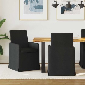 Sillas de comedor 2 pcs Negro 57 x 67 x 95 cm tela