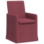 Sillas de comedor 2 pcs Rojo vino tinto 57 x 67 x 95 cm tela