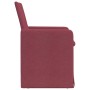 Sillas de comedor 2 pcs Rojo vino tinto 57 x 67 x 95 cm tela