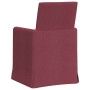 Sillas de comedor 2 pcs Rojo vino tinto 57 x 67 x 95 cm tela