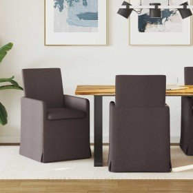 Sillas de comedor 2 pcs Marrón oscuro 57 x 67 x 95 cm tela en Sillas de comedor | Comprar online en Foro24
