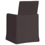 Sillas de comedor 2 pcs Marrón oscuro 57 x 67 x 95 cm tela